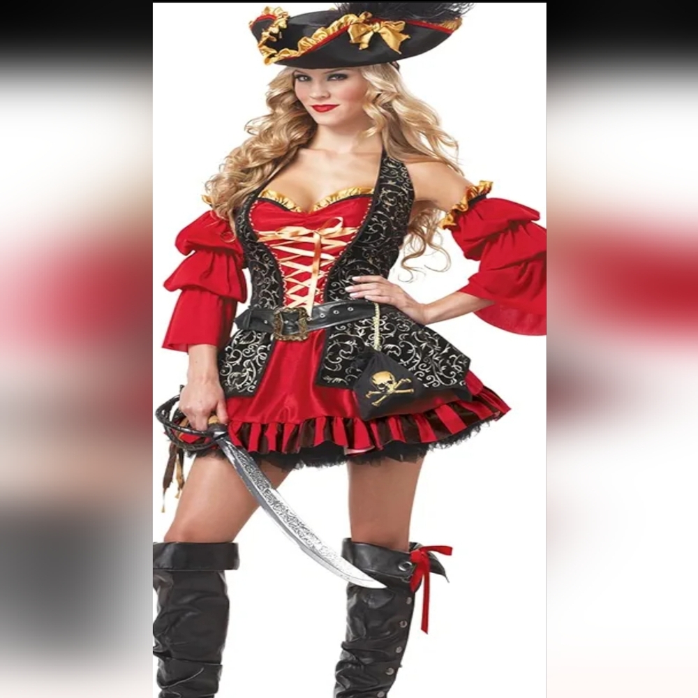 Leg Avenue Red and Black Pirate Costume